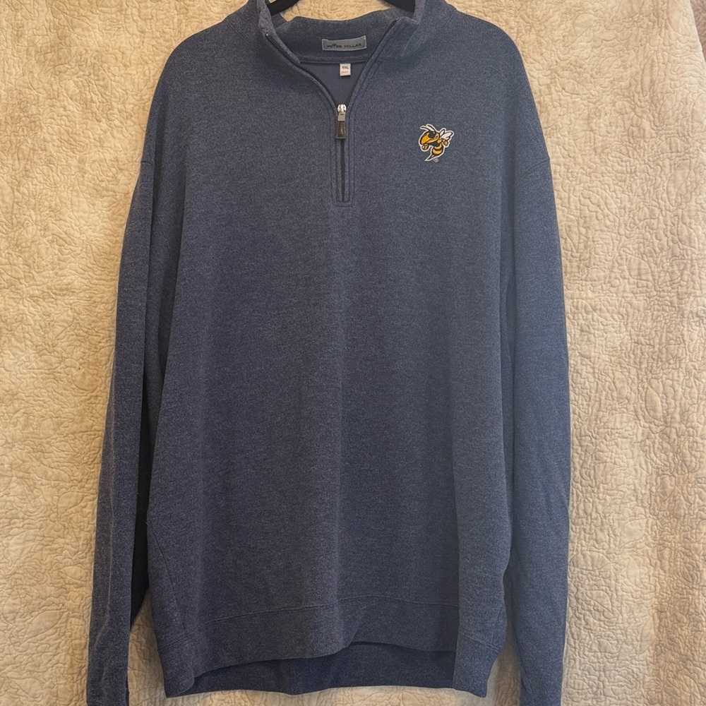 Peter Millar Navy Zip-Up Sweater